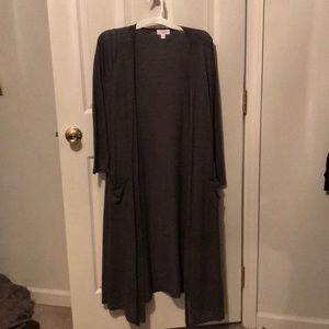 NWT LLR Gray 3/4 sleeve long light sweater